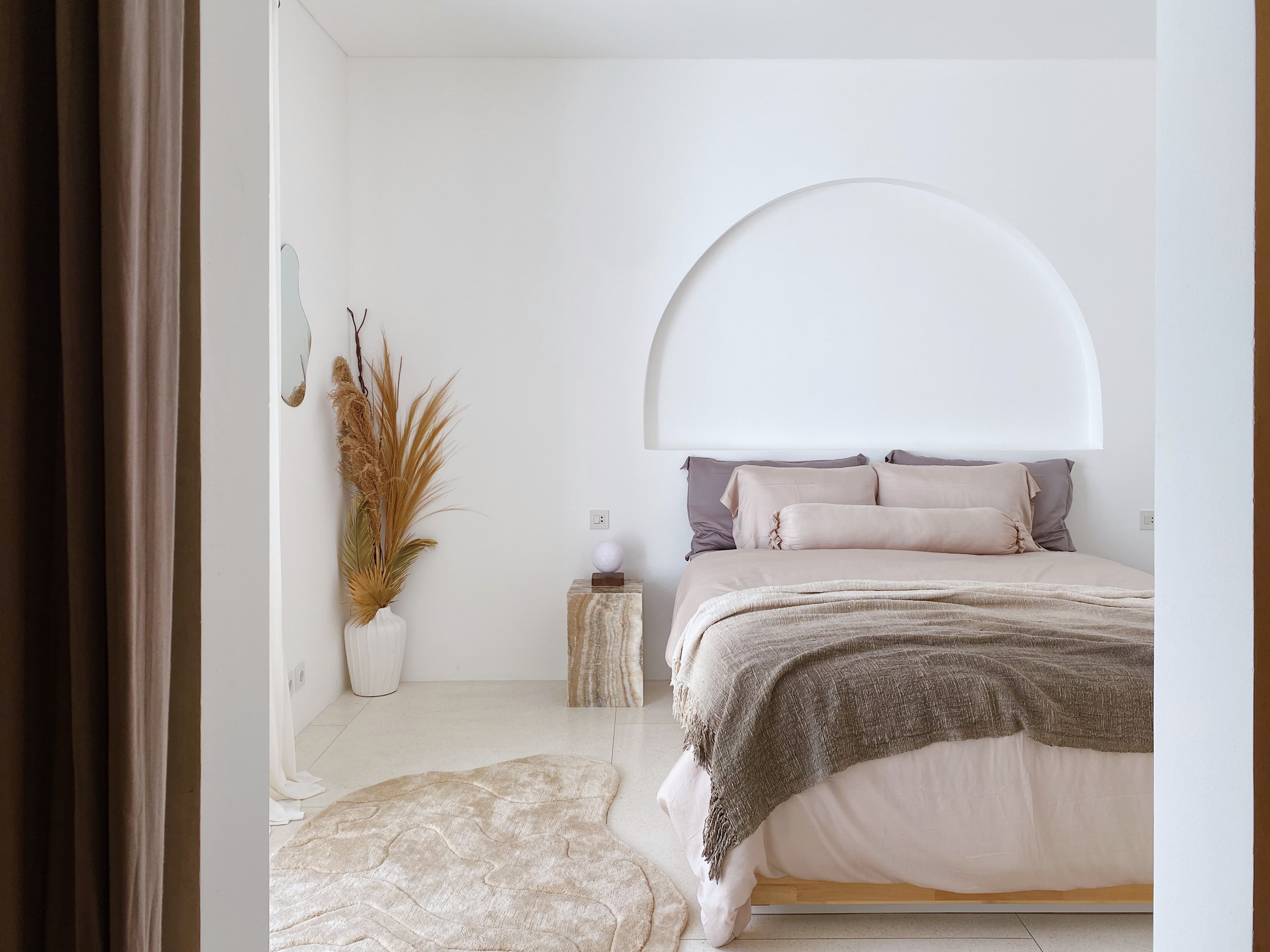 Chambre 1 décoration épurée - Villa White EDEN Canggu BALI