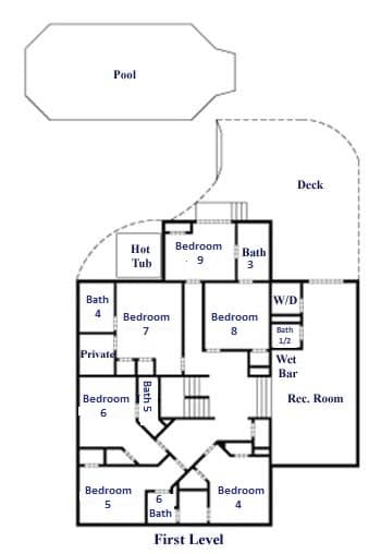 Downstairs floor plan
