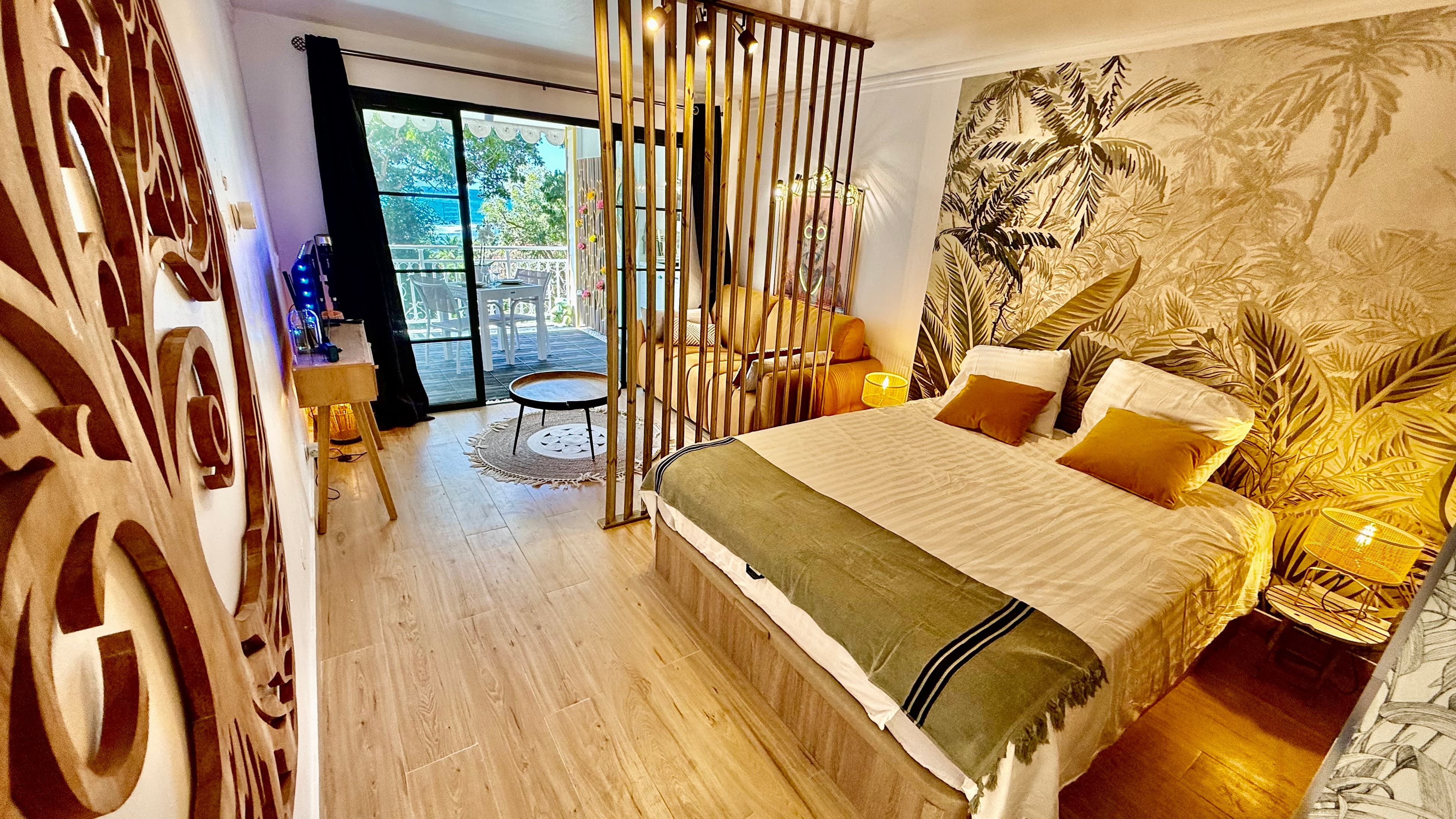 Salon et chambre TI KAZ CHEWIDOUDOU Pierre & Vacances Sainte Anne Guadeloupe - Conciergerie SHIVAKEY
