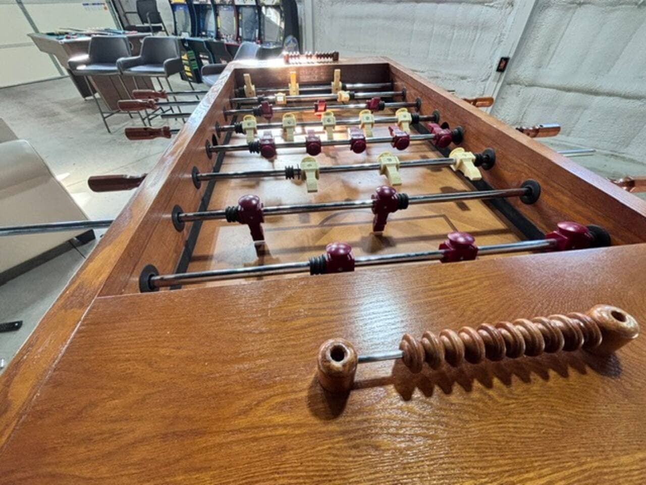 This game room is one of a kind with a 10 foot video wall and multiple games to come enjoy!