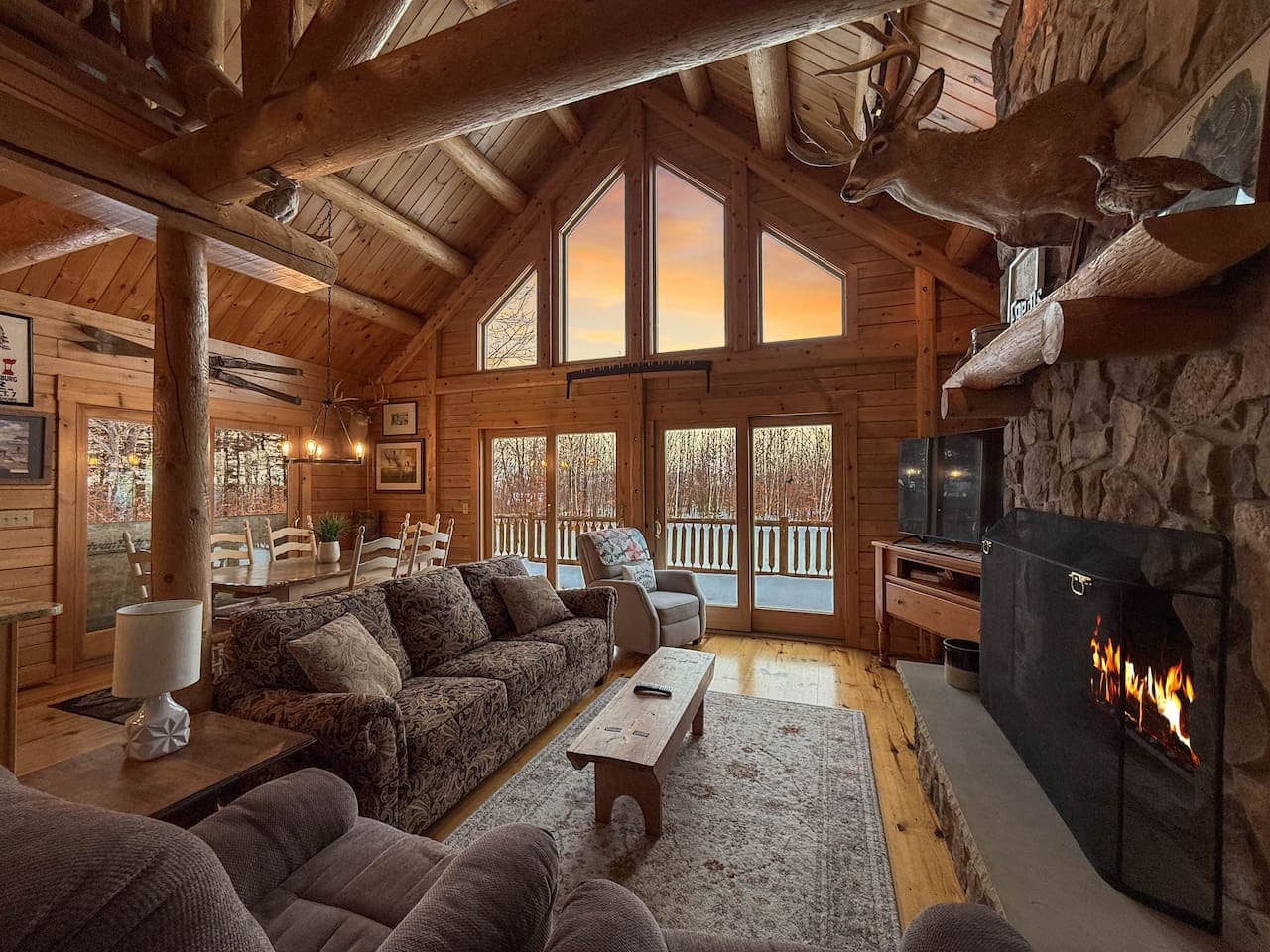 The Wildwood | Bridgton Log Cabin w/ Views