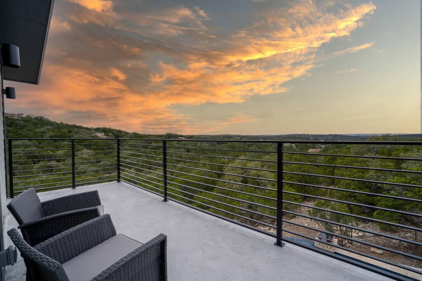 Sunset from the balcony each night!