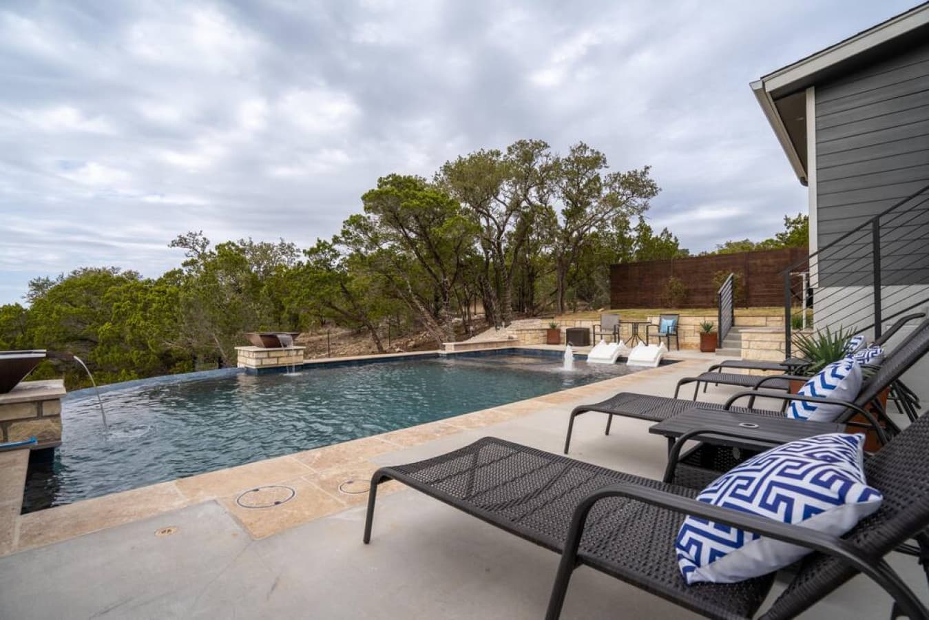 Plenty of room for the whole family to hang out by the pool.