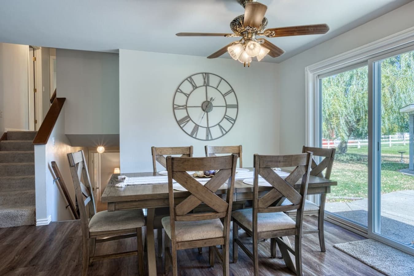 Dining table with seating for 6