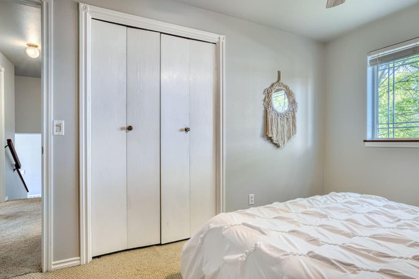 Closet in guest queen bedroom on the top floor