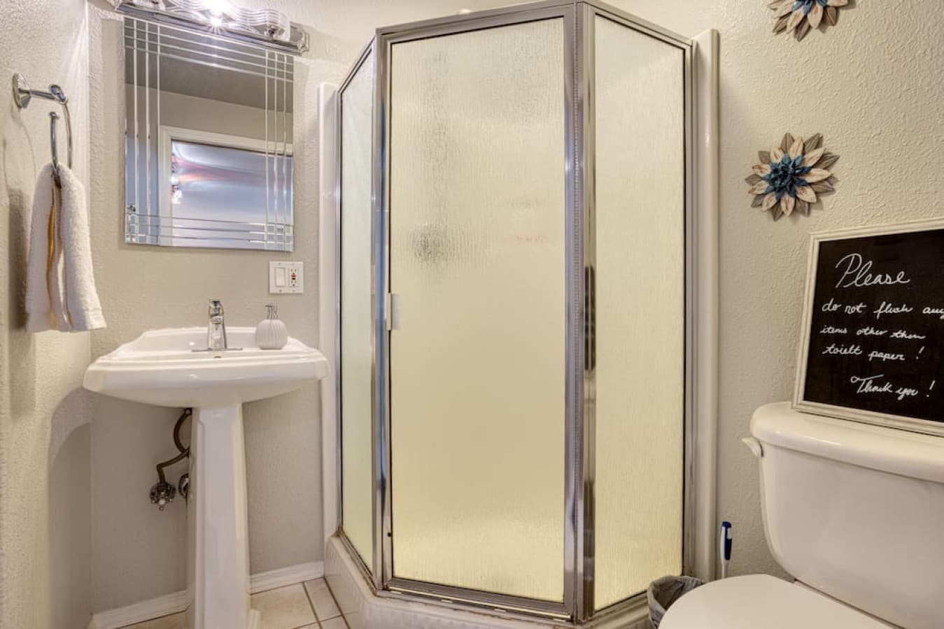 Bottom floor private full bathroom