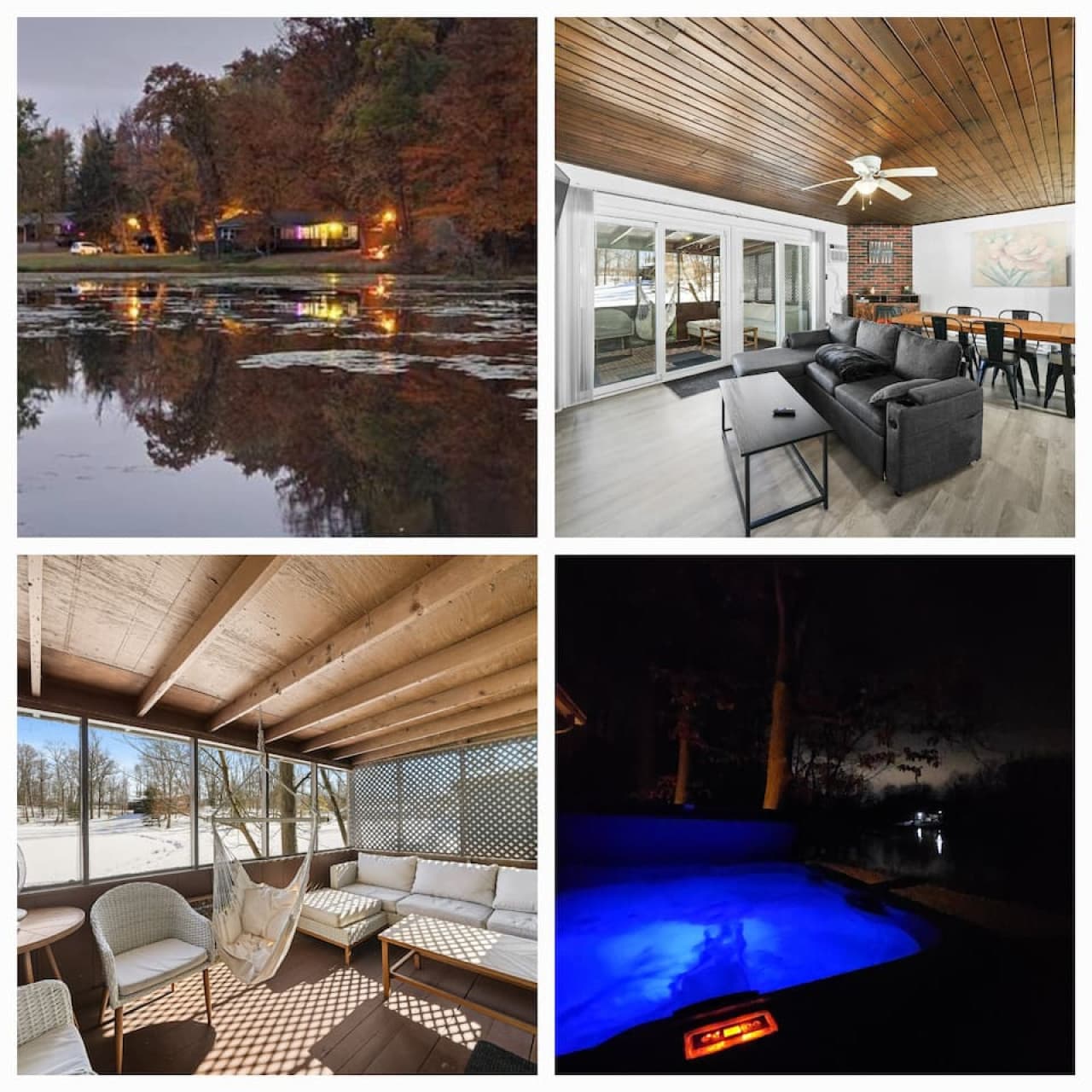 Turkey Trot At Heron Hill Retreat Hot Tub On Lake!