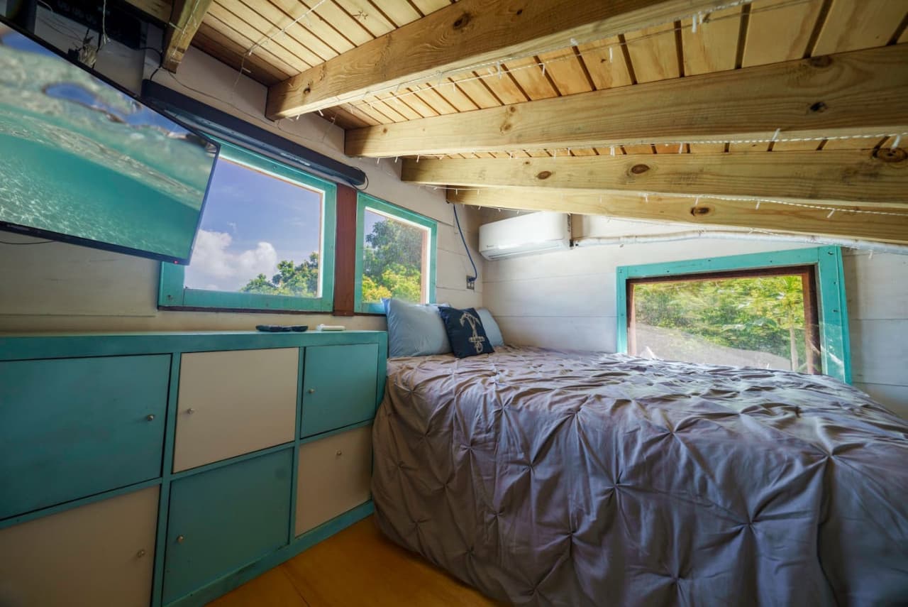 Tiny House upstairs full size bed