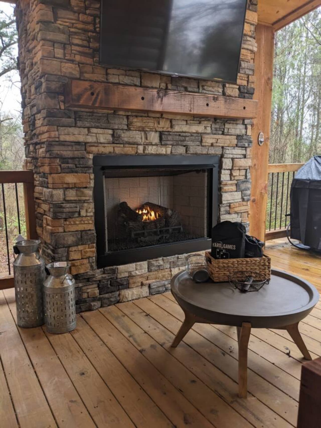 Back Porch Fireplace