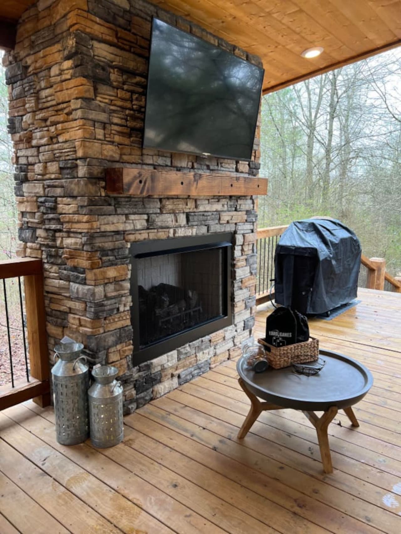 Back Porch Fireplace