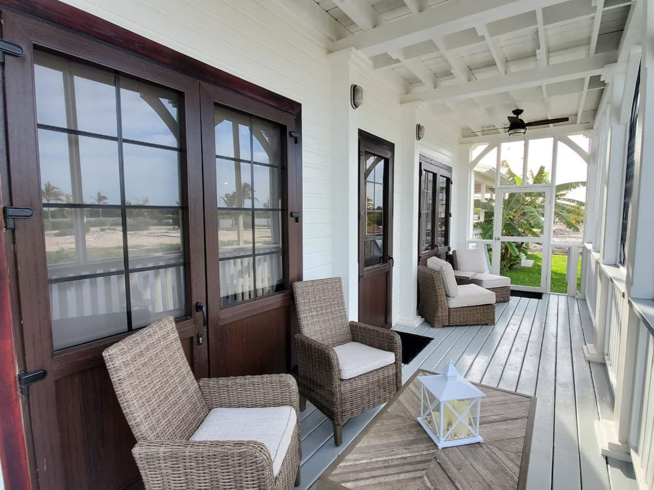 Screened in balcony off of kitchen - 1st Floor.