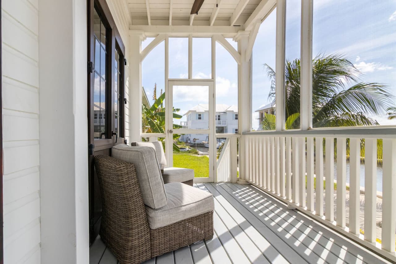 Screened in balcony off of kitchen - 1st Floor.