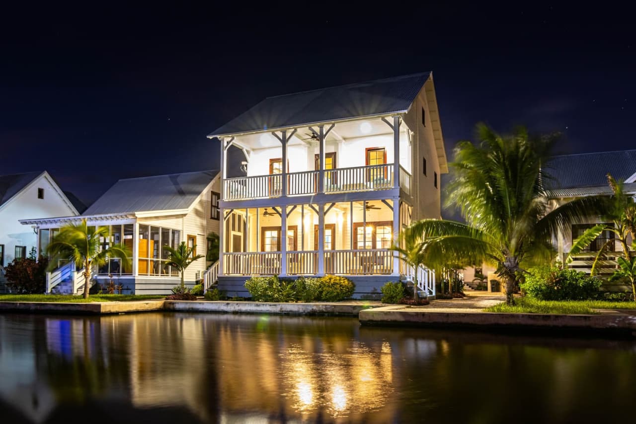 Exterior night time.