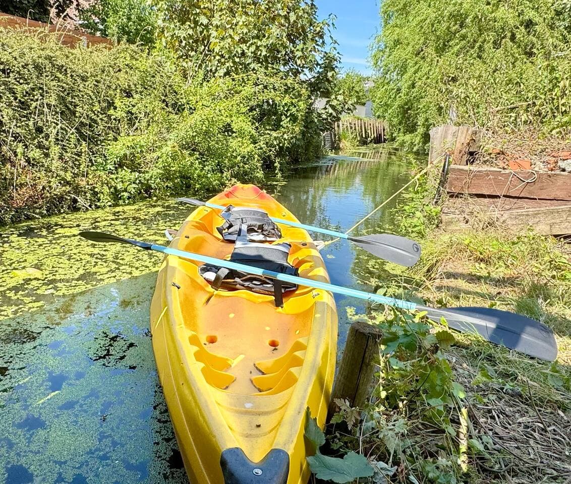 Kayak avec gilets, pagaies et bidon étanche gratuits