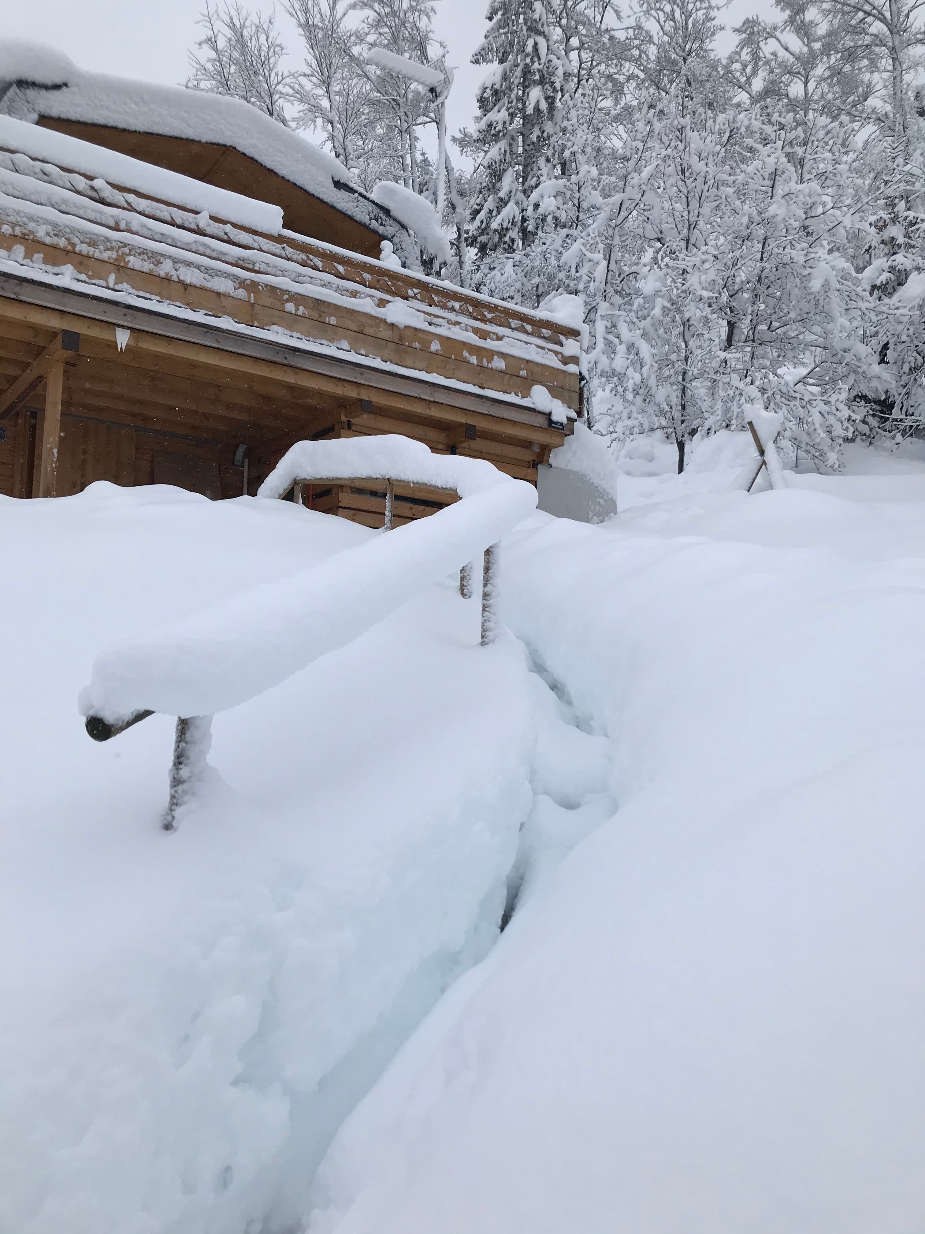 Montée dans neige
