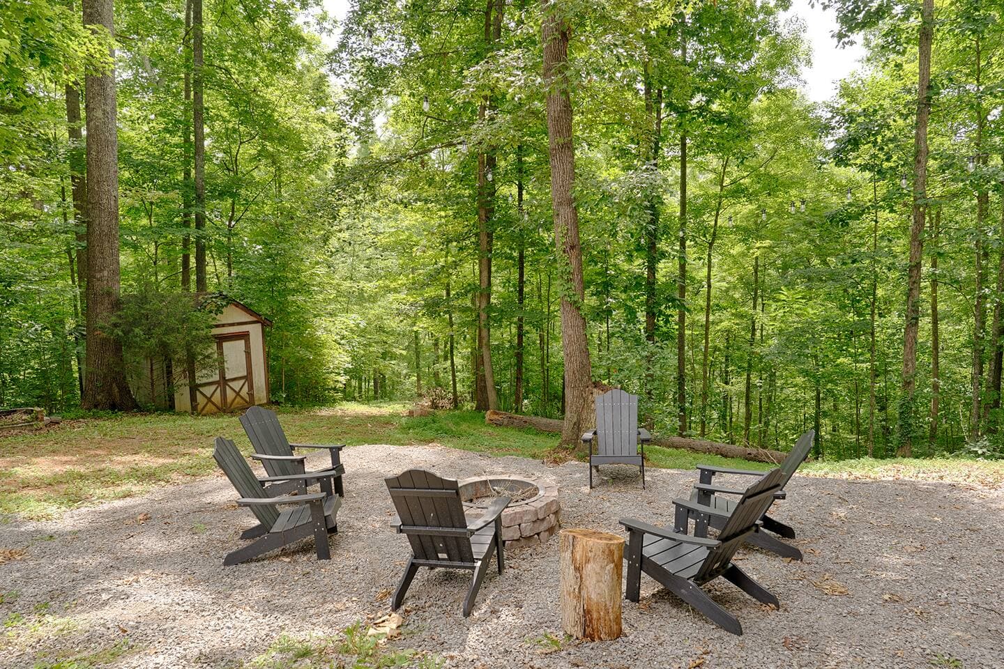 Firepit during a summer day.