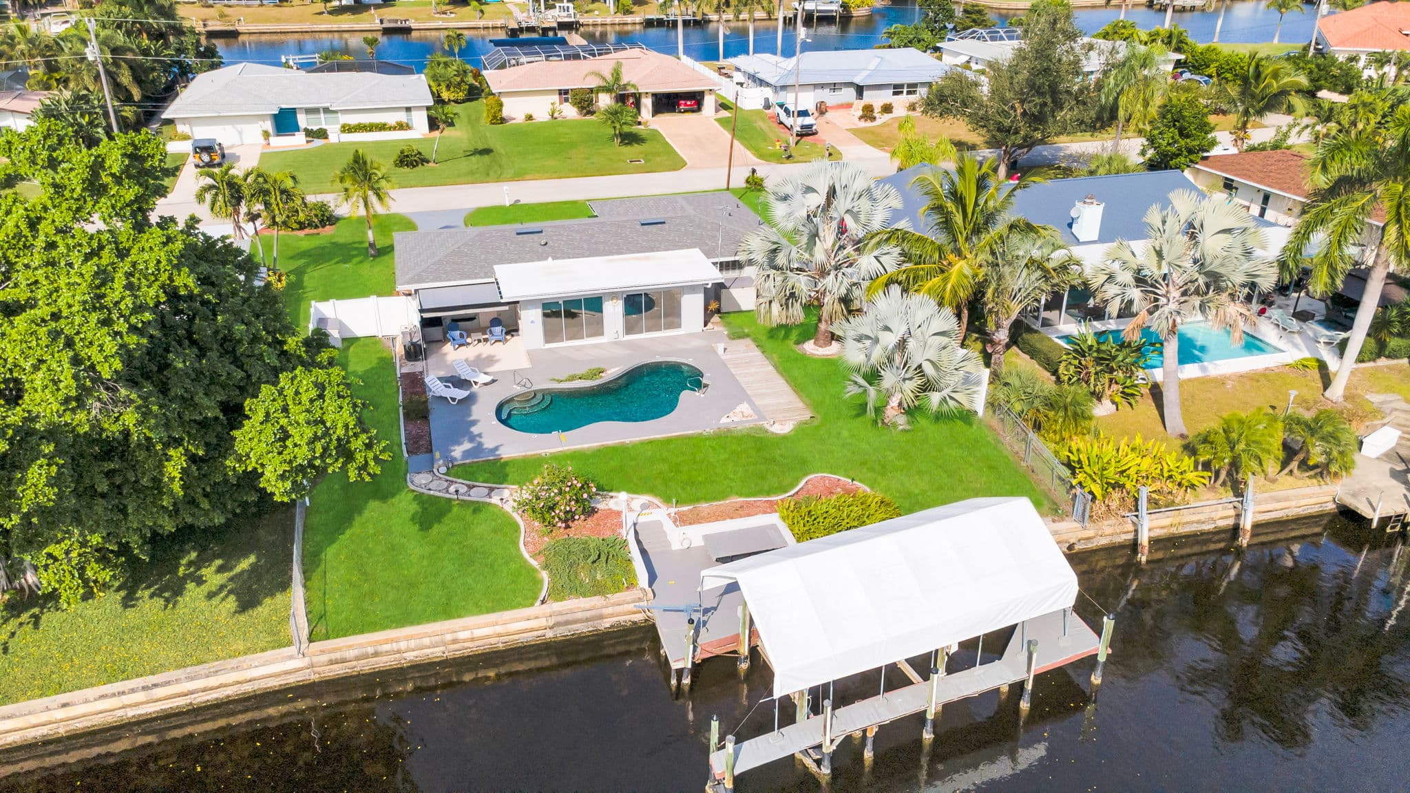 Arieal View of boat dock
