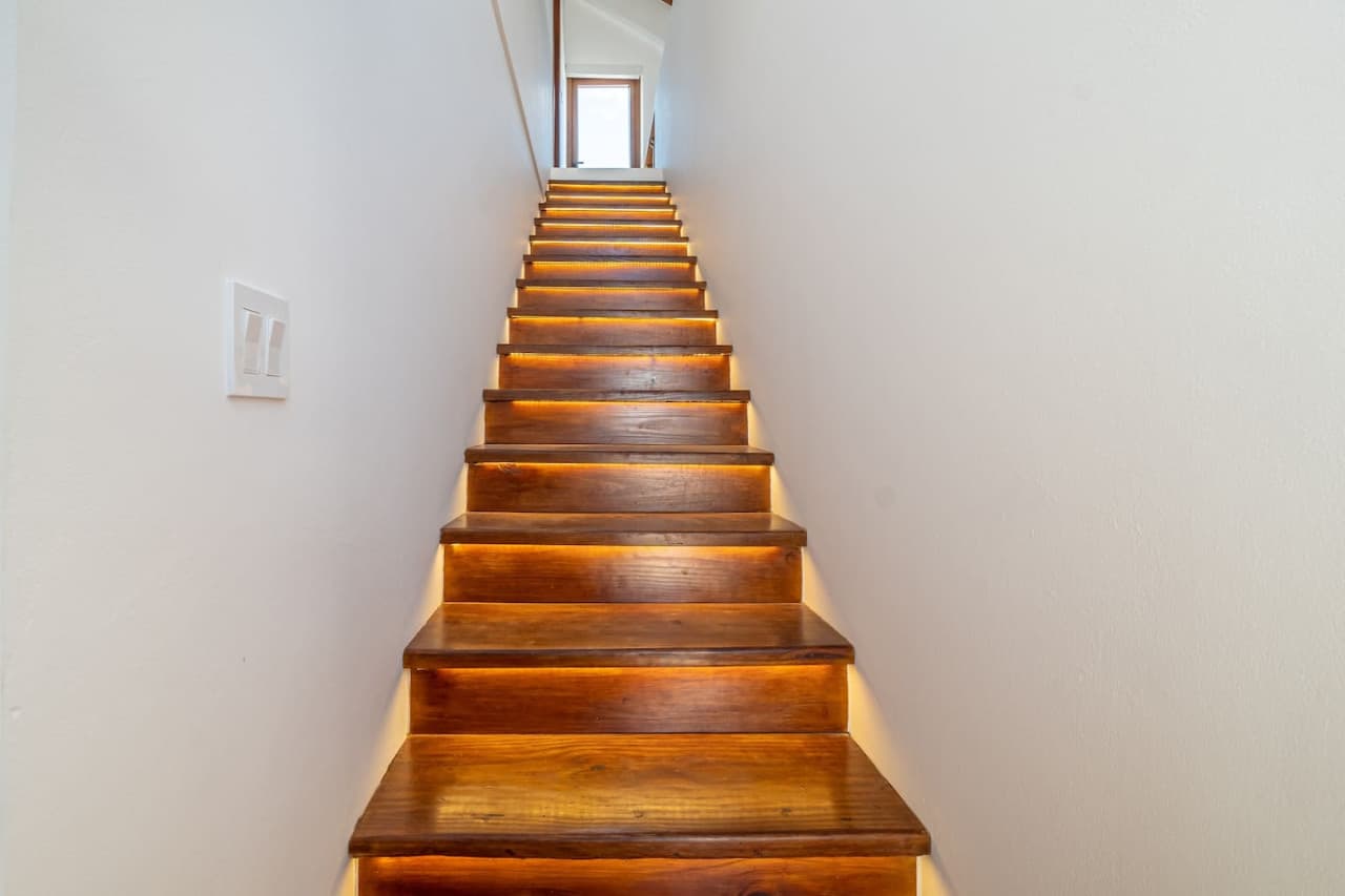 Stairs to locked off Loft