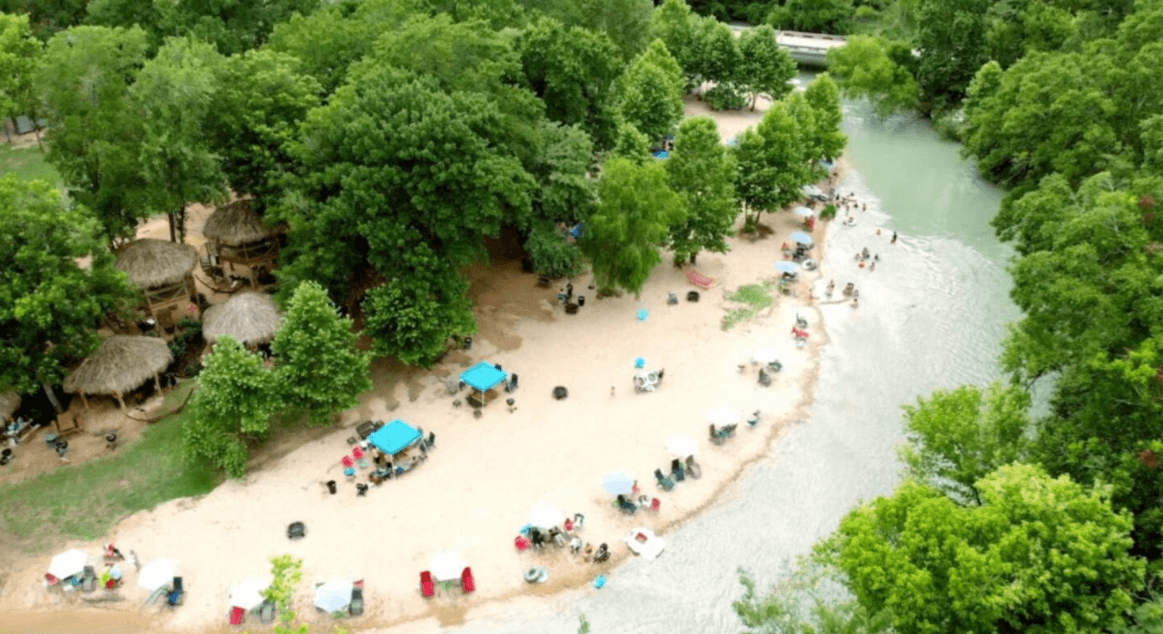 We have a nice, large beach are at Son's Blue River Camp!