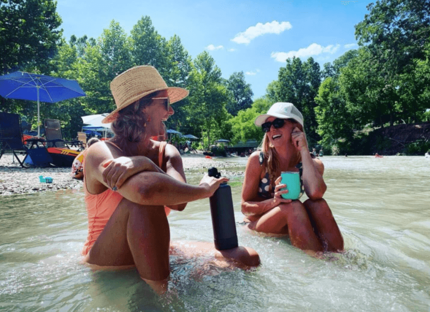 The water is a perfect death to hang out and swim!