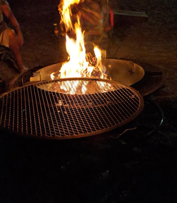 Use the fire pit at night