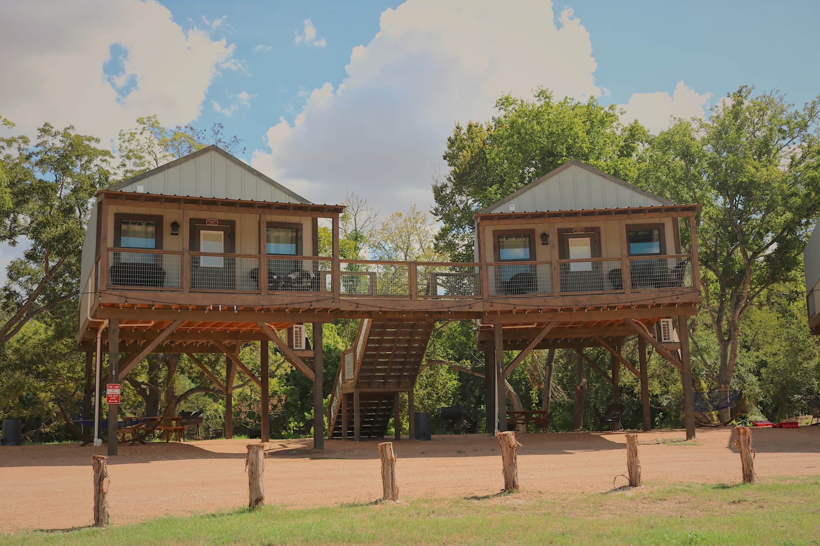 Free Parking for 2 under Birdhouse Cabins
