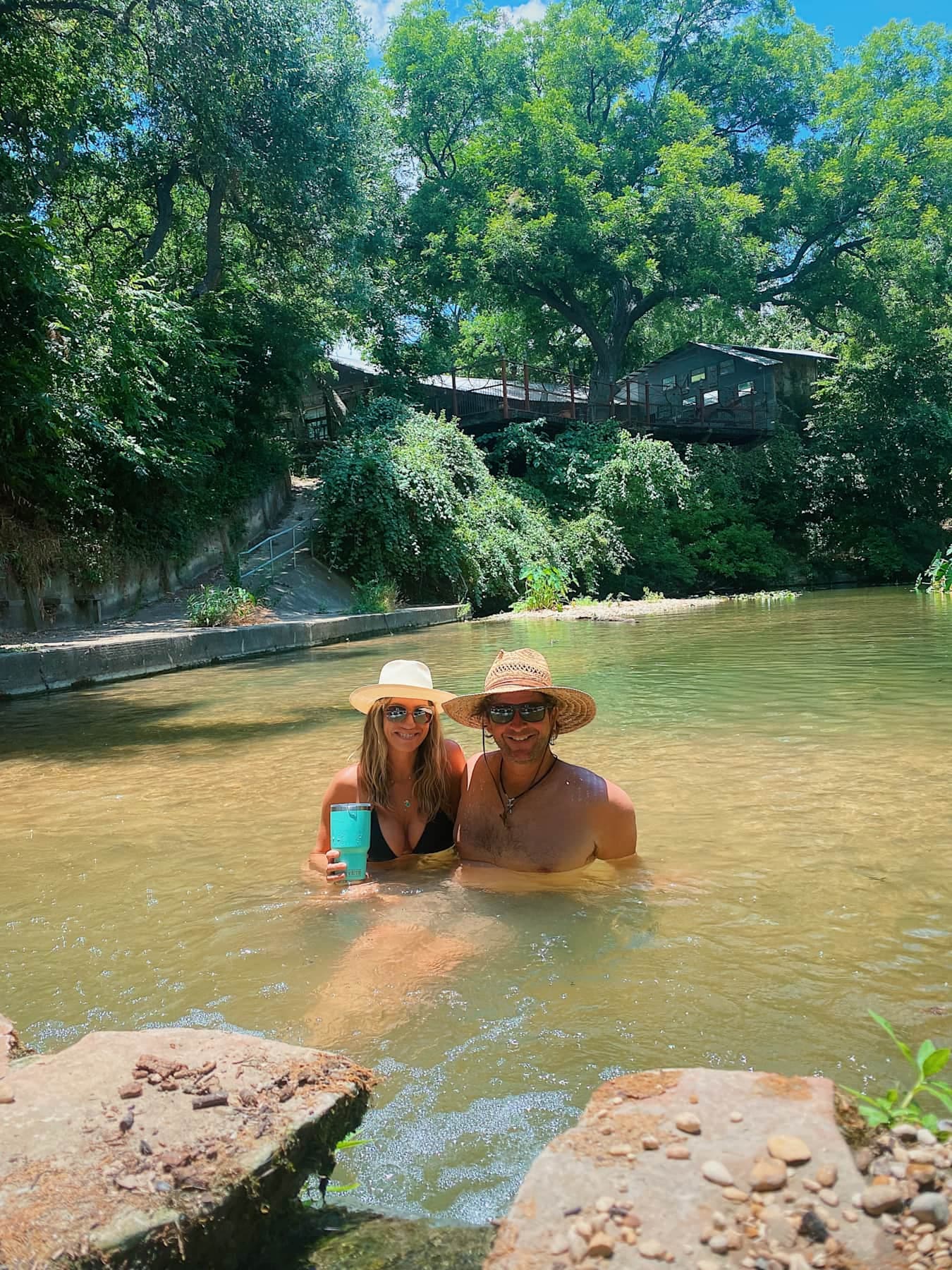 Look at the beautifulwater at Son's Rio Cibolo