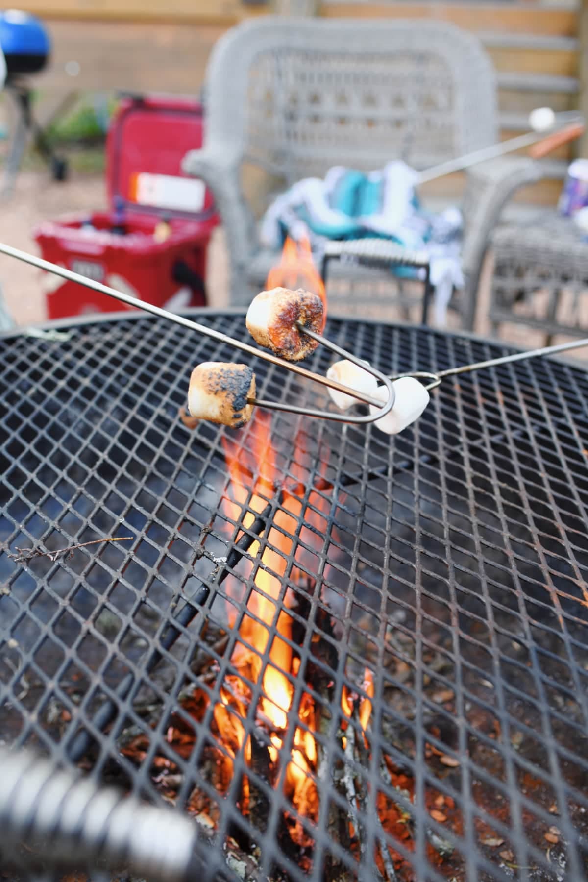 Each cabin has it's own firepit
