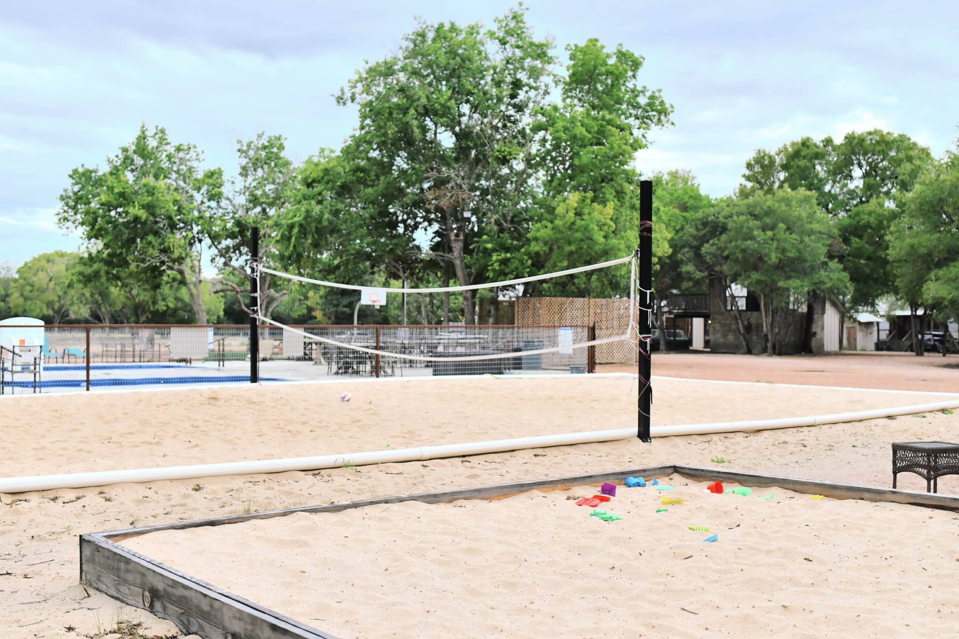 Beach volleyball, sand playground