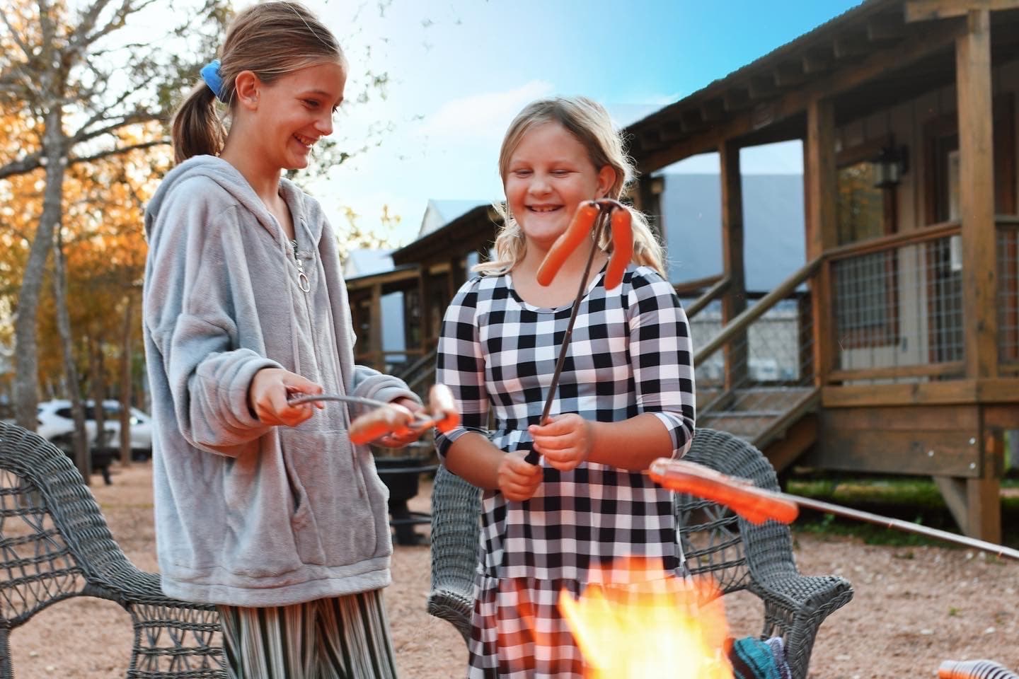 Bring some food to cook over our firepits!