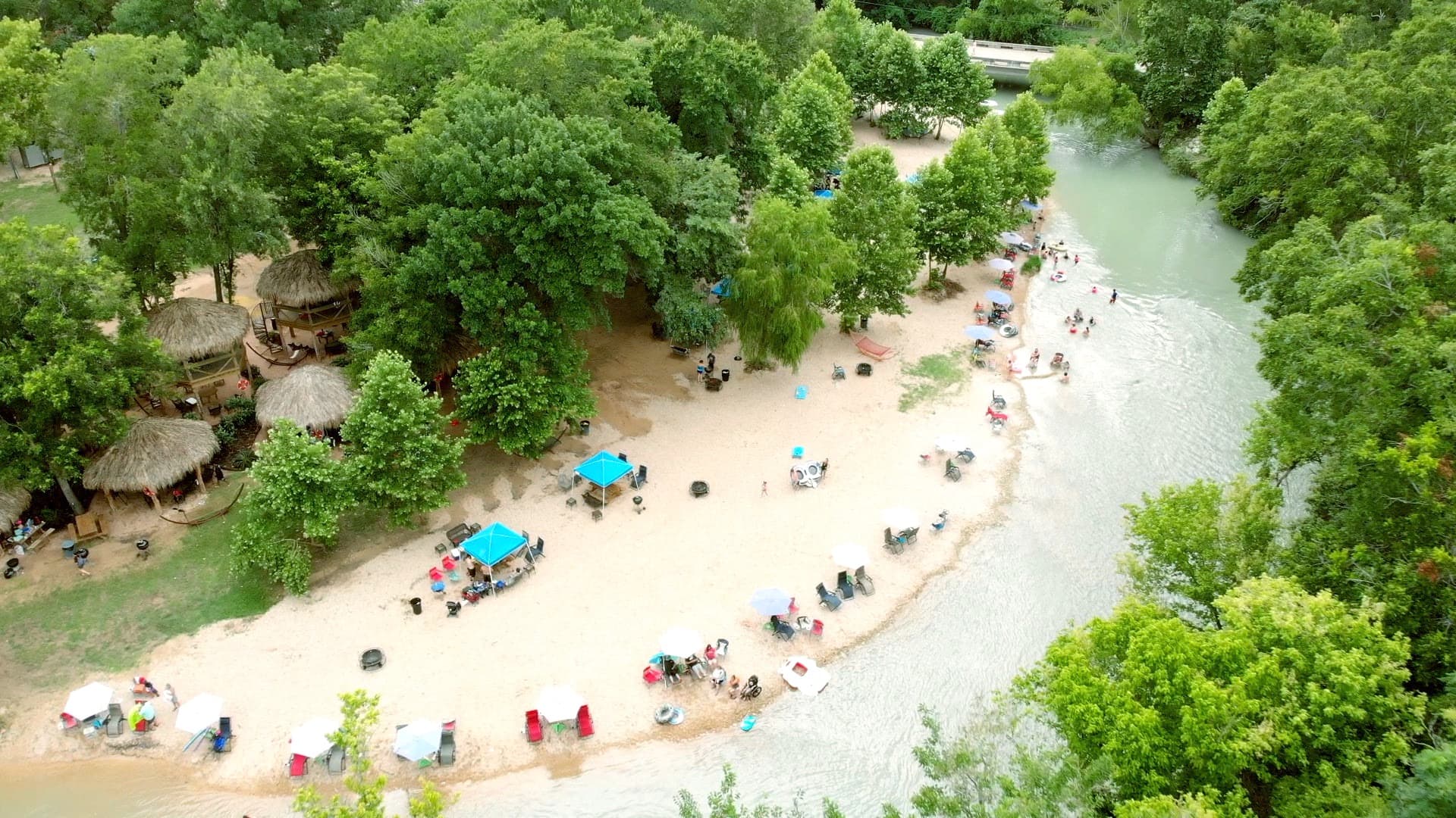 We have a nice, large beach are at Son's Blue River Camp!