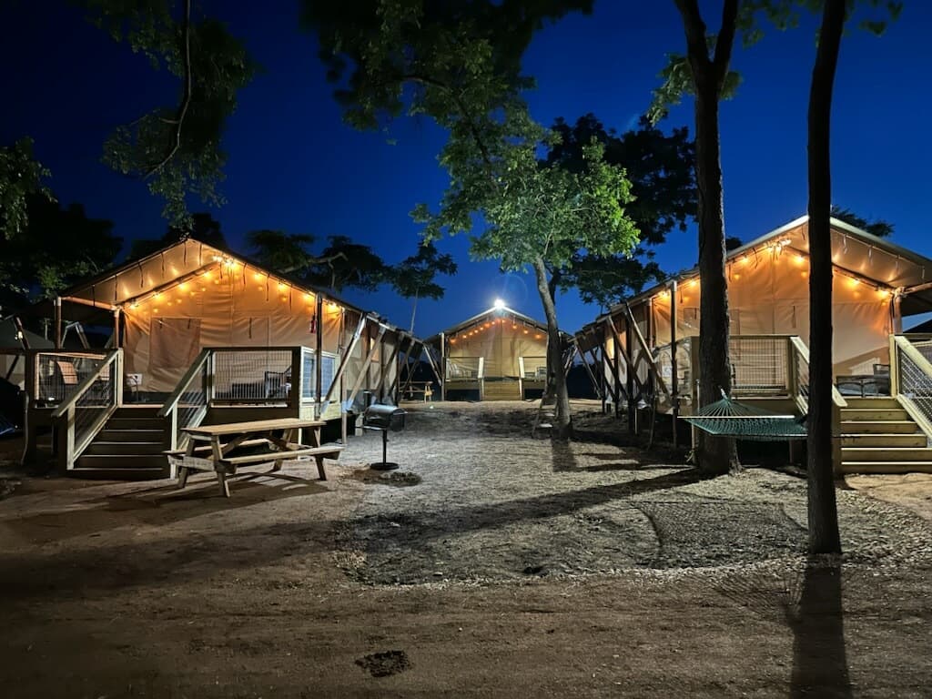 You can park right next to your cabin