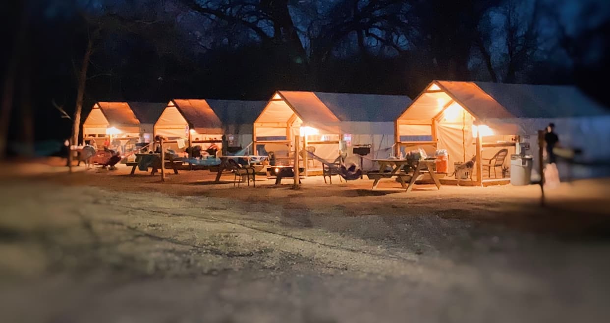 NIghttime is magical on the San Marcos River!