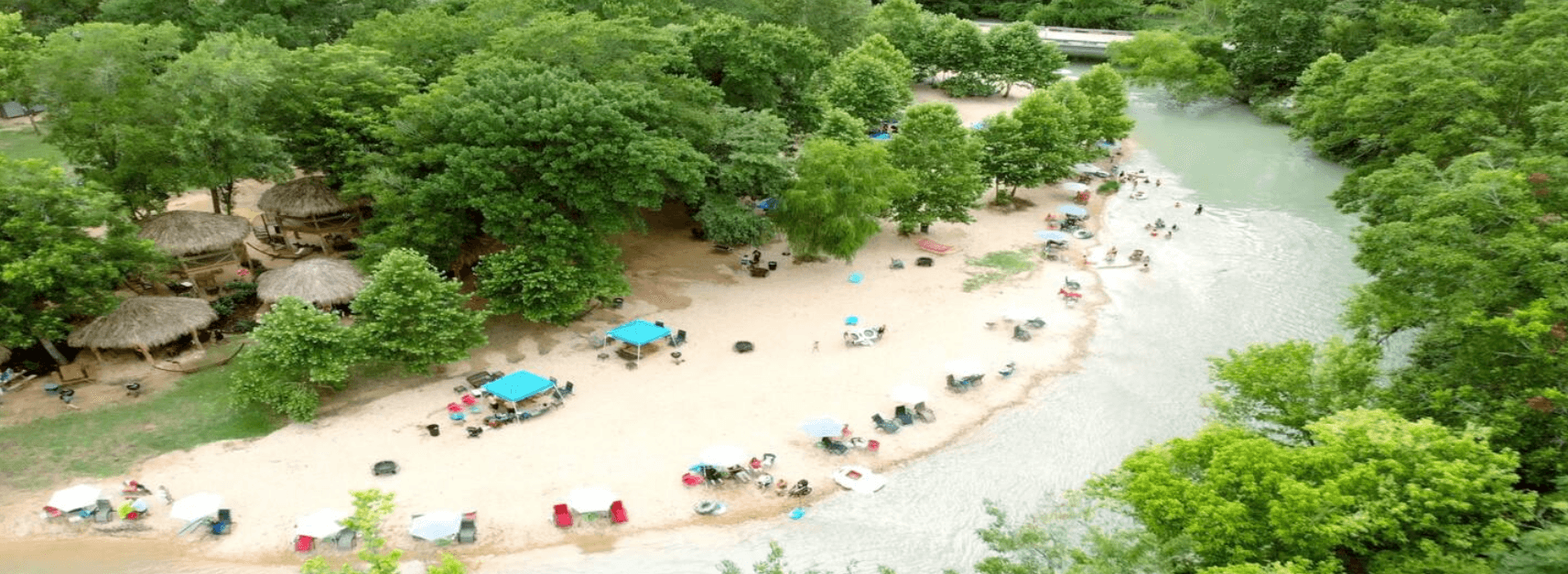 We have a nice, large beach are at Son's Blue River Camp!