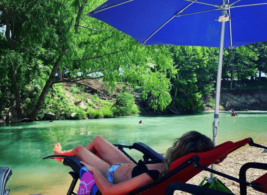 Guests can relax Riverside in provided zero gravity chairs! 