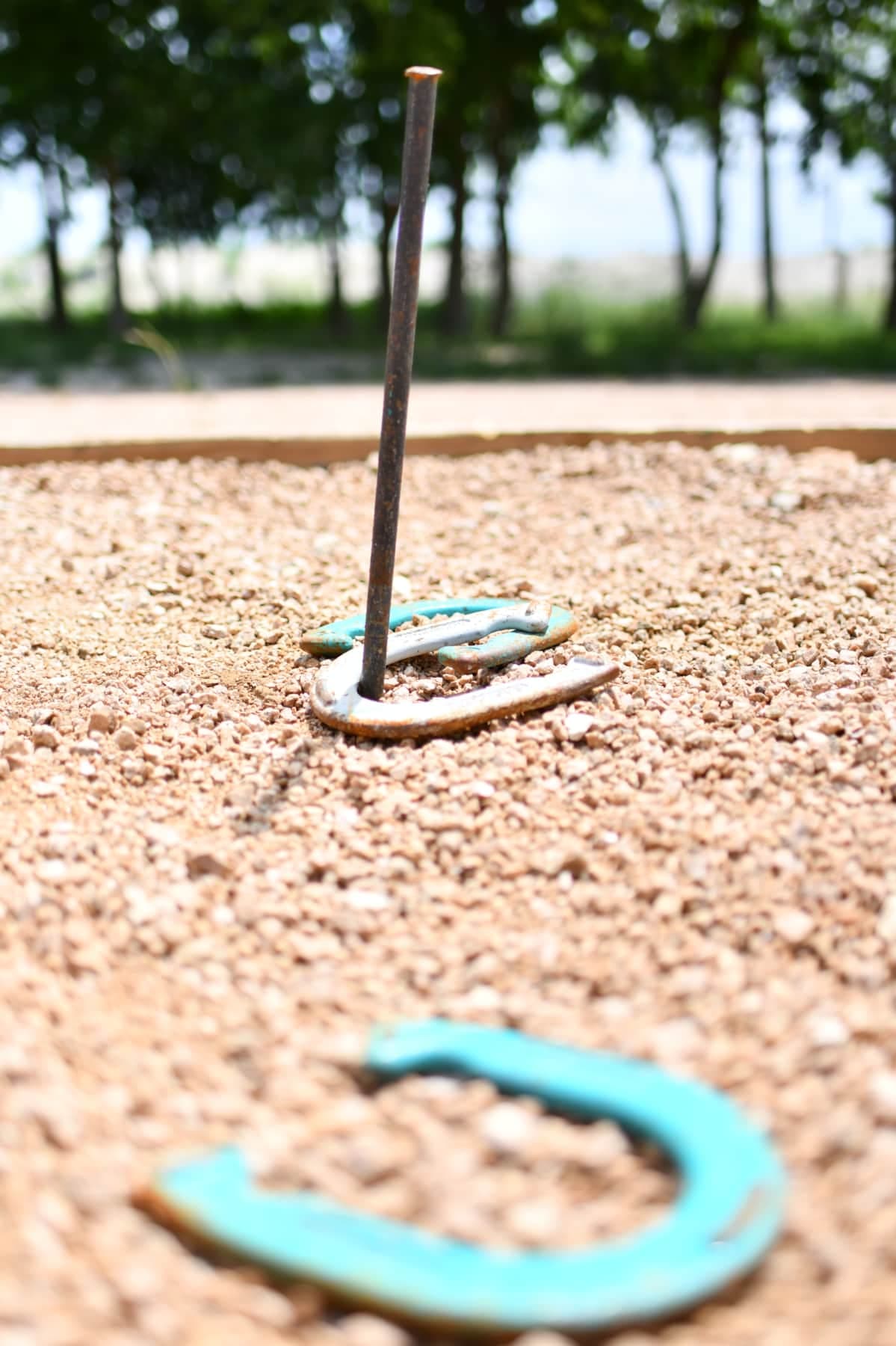 We have 3 horseshoe pits