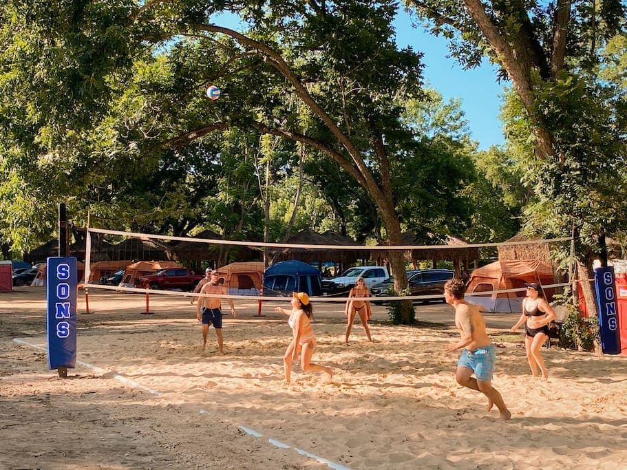 We have a volleyball court on property.