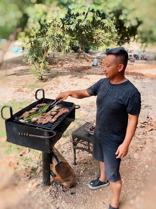 Each Safari Cabin has a bbq grill.