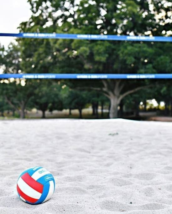 We have sand volleyball onsite.