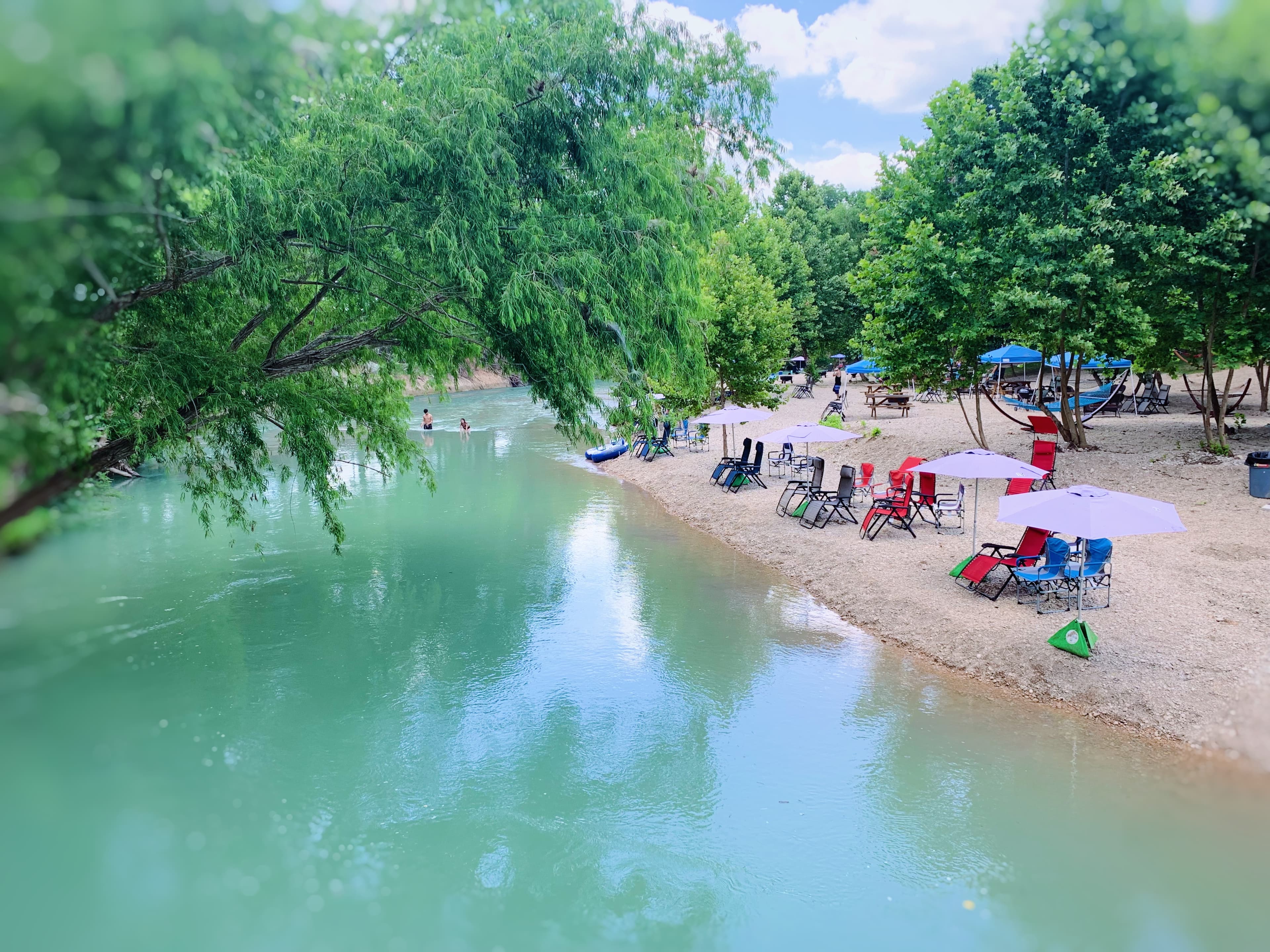 We have great beaches on the river to access the river