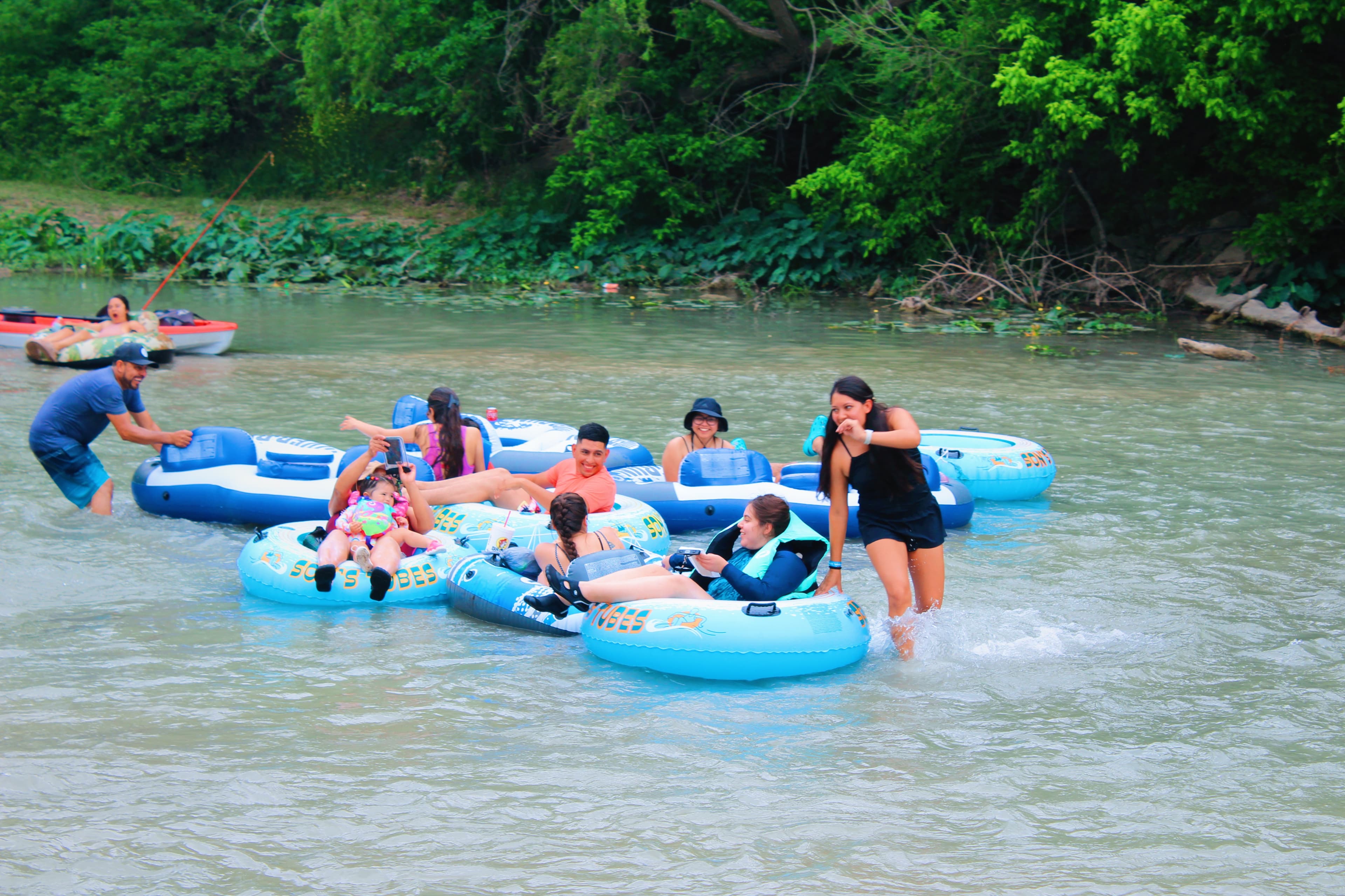 Tubing the San Marcos River is soooo much fun!