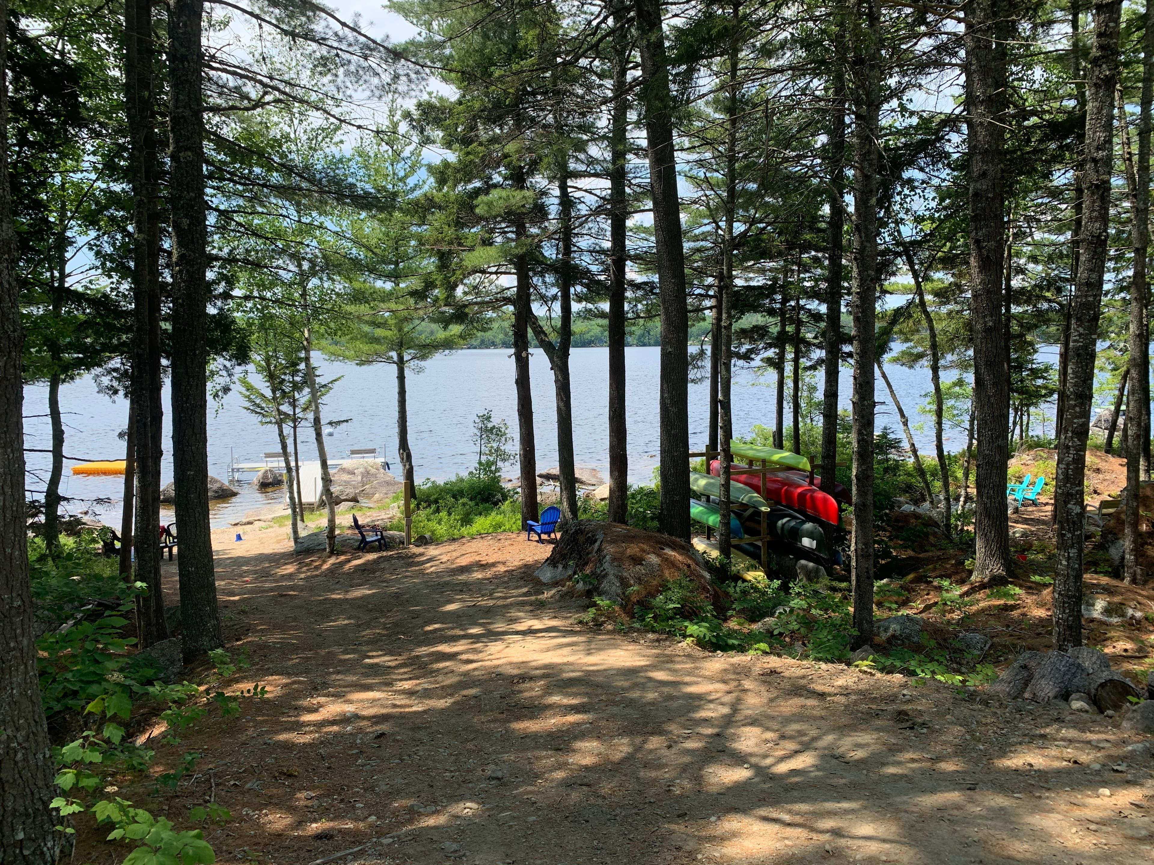 Lakefront beach area