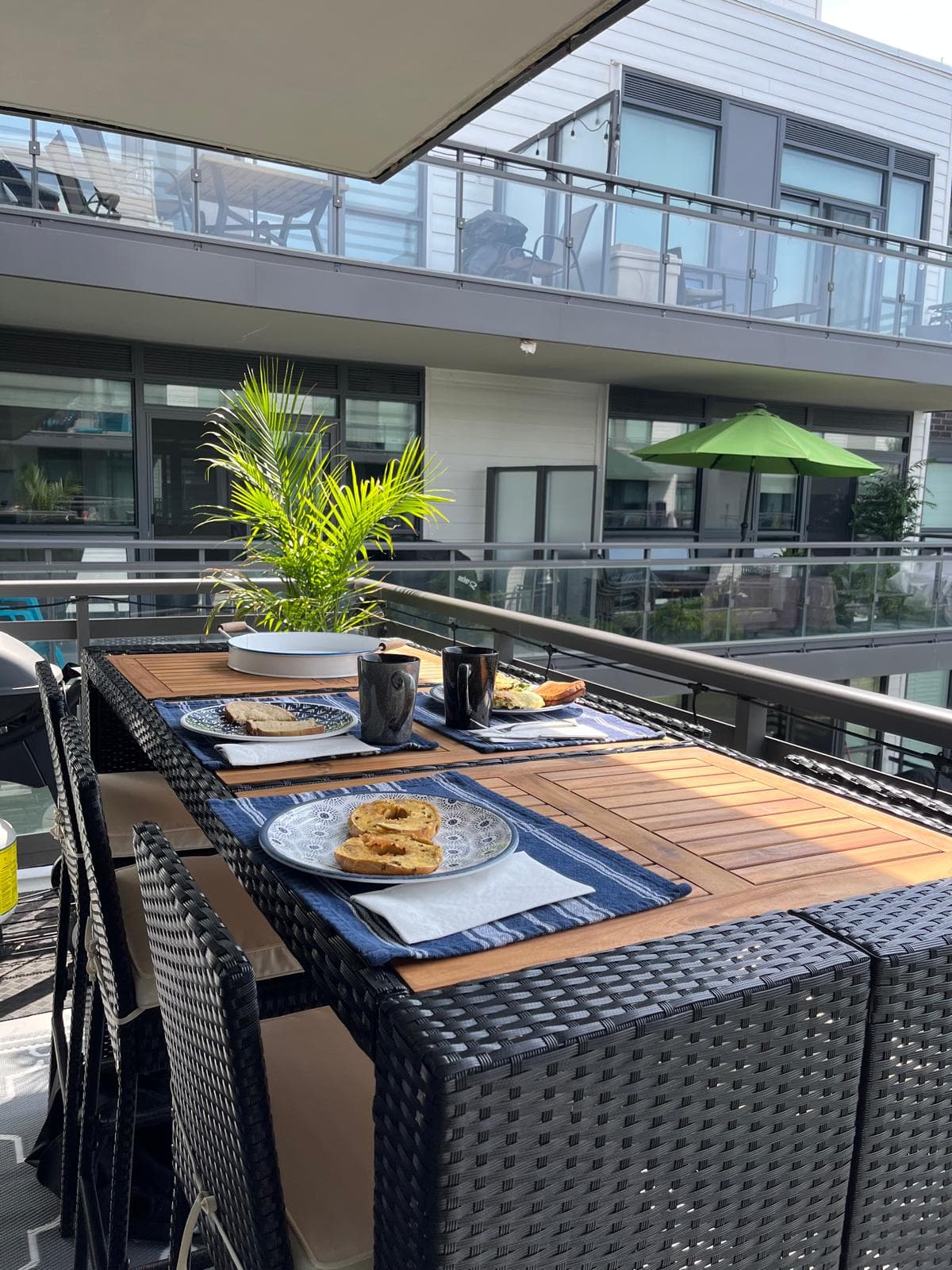 Breakfast outdoors