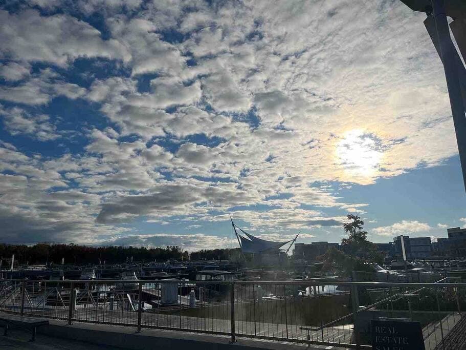 Beautiful marina view on a crisp October Morning 