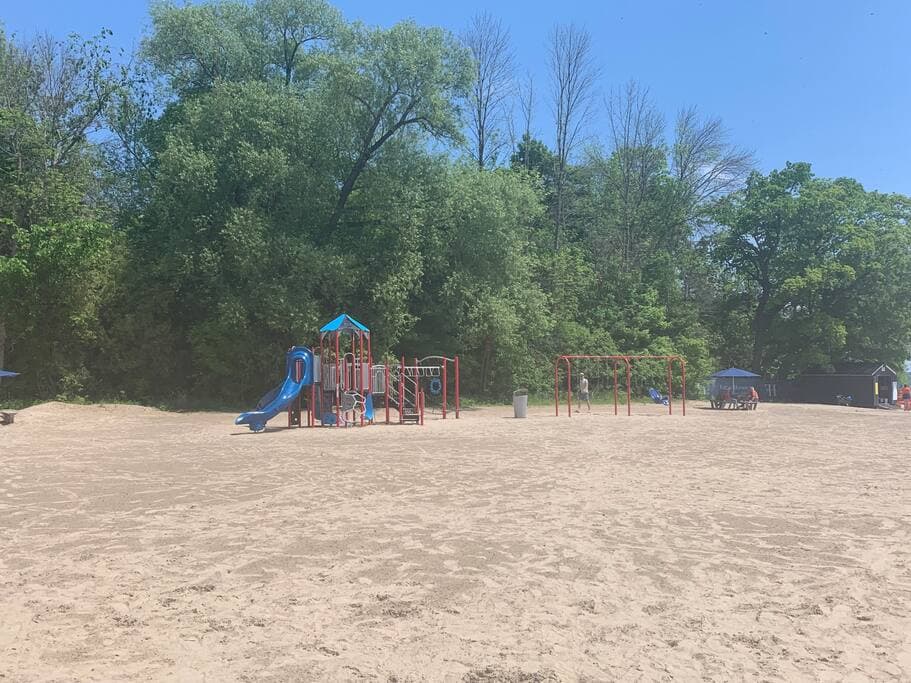 Kids playground at the beach 