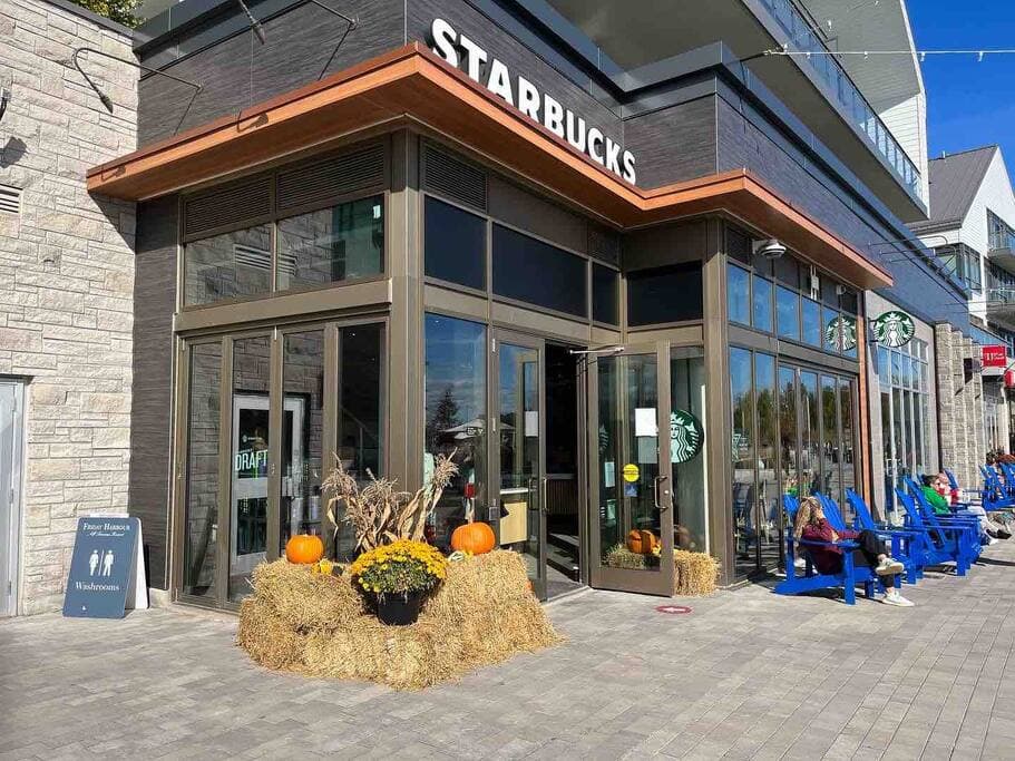Starbucks on a crisp fall day