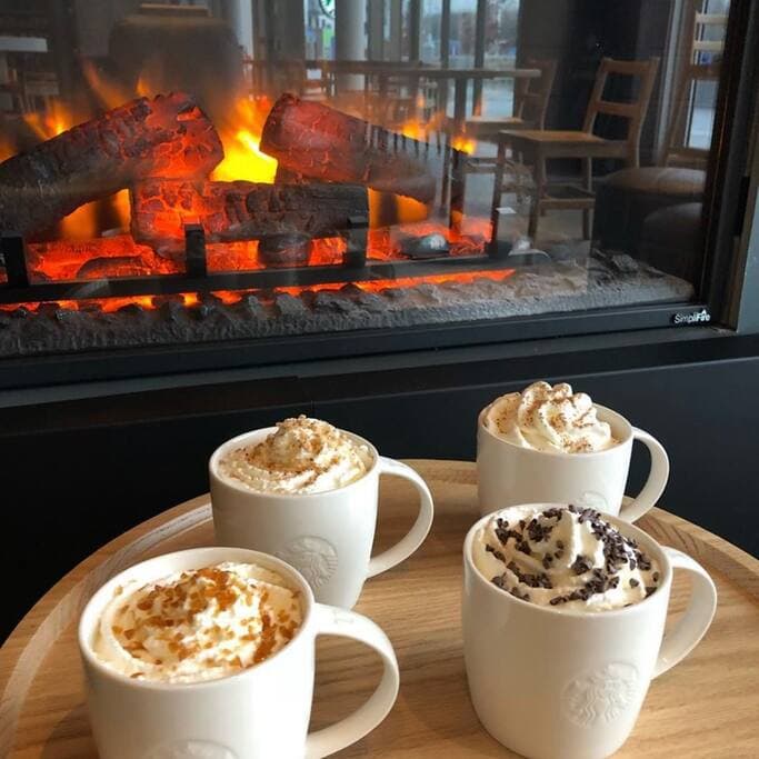 Beach Club beverages by the fire