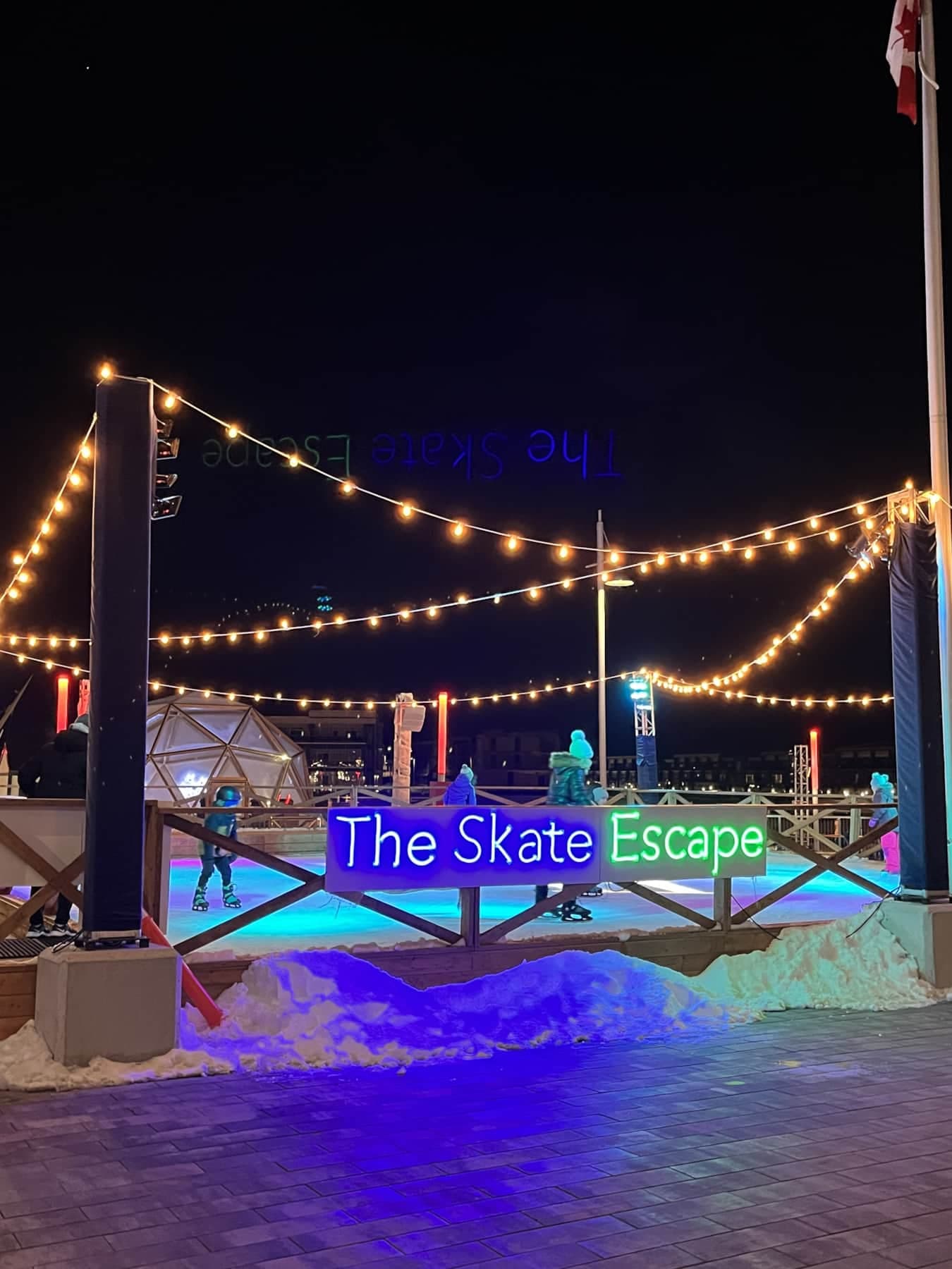 A winter wonderland awaits you with Marina boardwalk skating adventures