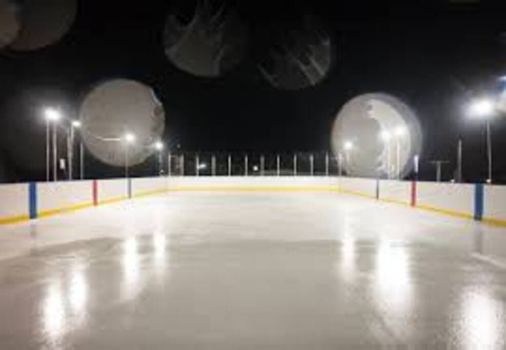 Winter skating rink