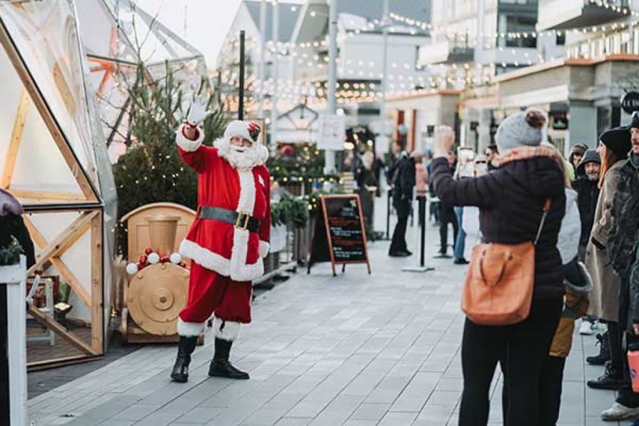 Santa will be waiting at the European Inspired Holiday market Piazza